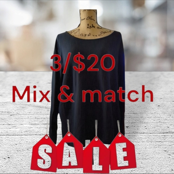 Lane Bryant black long sleeve t shirt size 22 24 - Picture 9 of 9